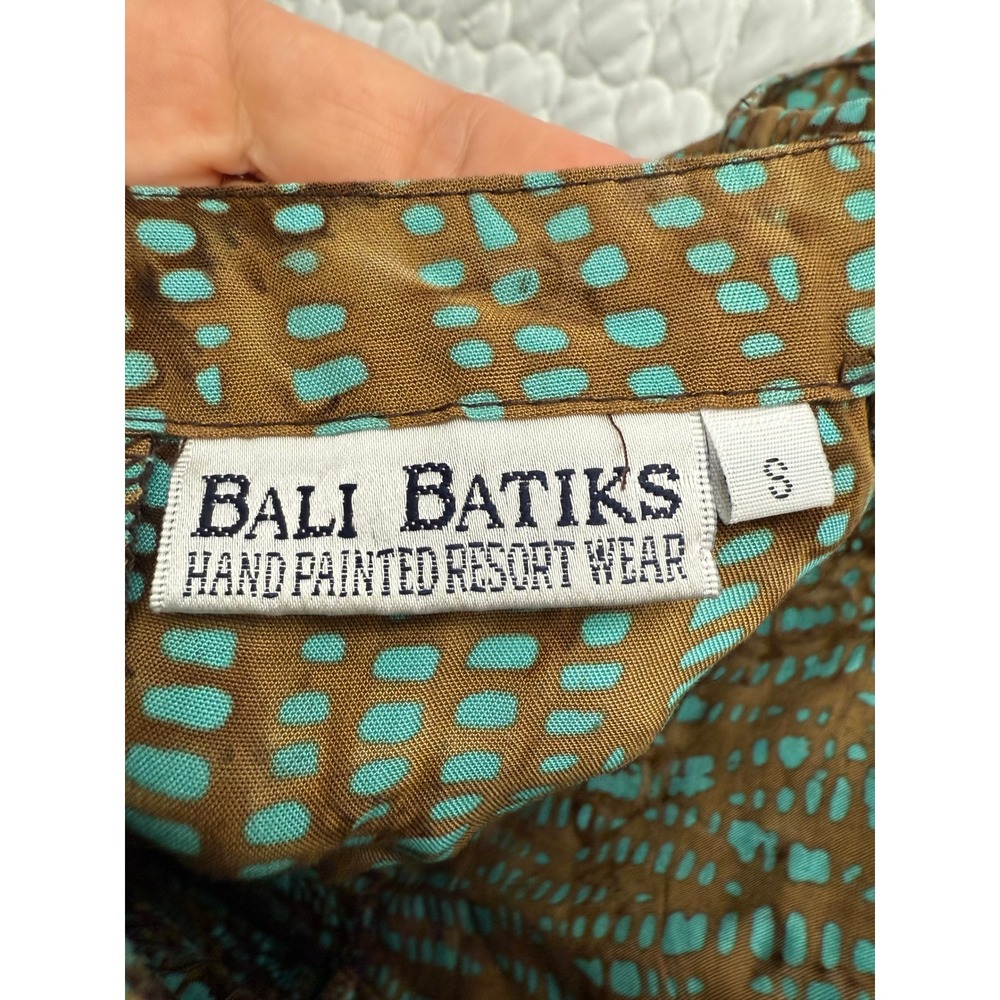 Bali Batik Hand-Painted Sundress Size Small –‎ Artisan Resort Wear Summer Dress - Picture 10 of 10